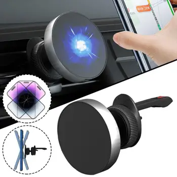 Вентиляционное отверстие Магнитный Автомобильный держатель для телефона, Магнитная подставка для мобильного смартфона, поддержка мобильного GPS для iPhone 14 13 12 Pro Max Mini