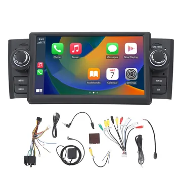 Автомобильная стереосистема с четырехъядерным 7-дюймовым беспроводным сенсорным экраном Carplay, автомобильный радиоприемник, GPS-навигация для Grande Punto с 2007 по 2012 год