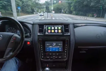 Автомобильный автомагнитола Android для Nissan Patrol Y62 2010-2020, автомобильный мультимедийный плеер с двойным сенсорным экраном, GPS-навигация, AHD-камера