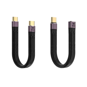 Кабель USB C USB 4.0 Gen3 Type C для мужчин/женщин и кабель для быстрого зарядного устройства Type C.